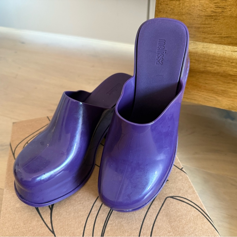 Melissa Purple Platform Clogs